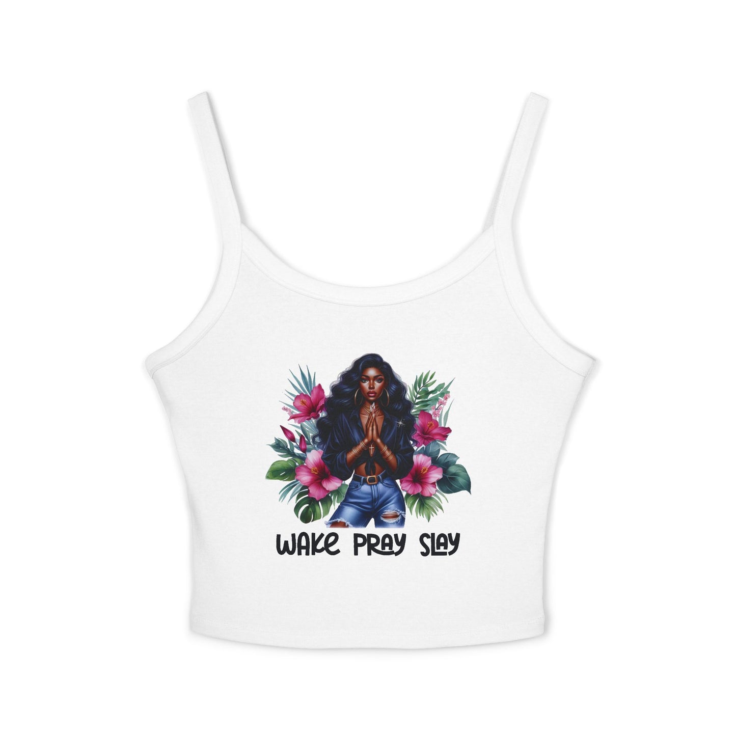 Women's Afro-Chic  Wake Pray Slay Beautiful Tank Top