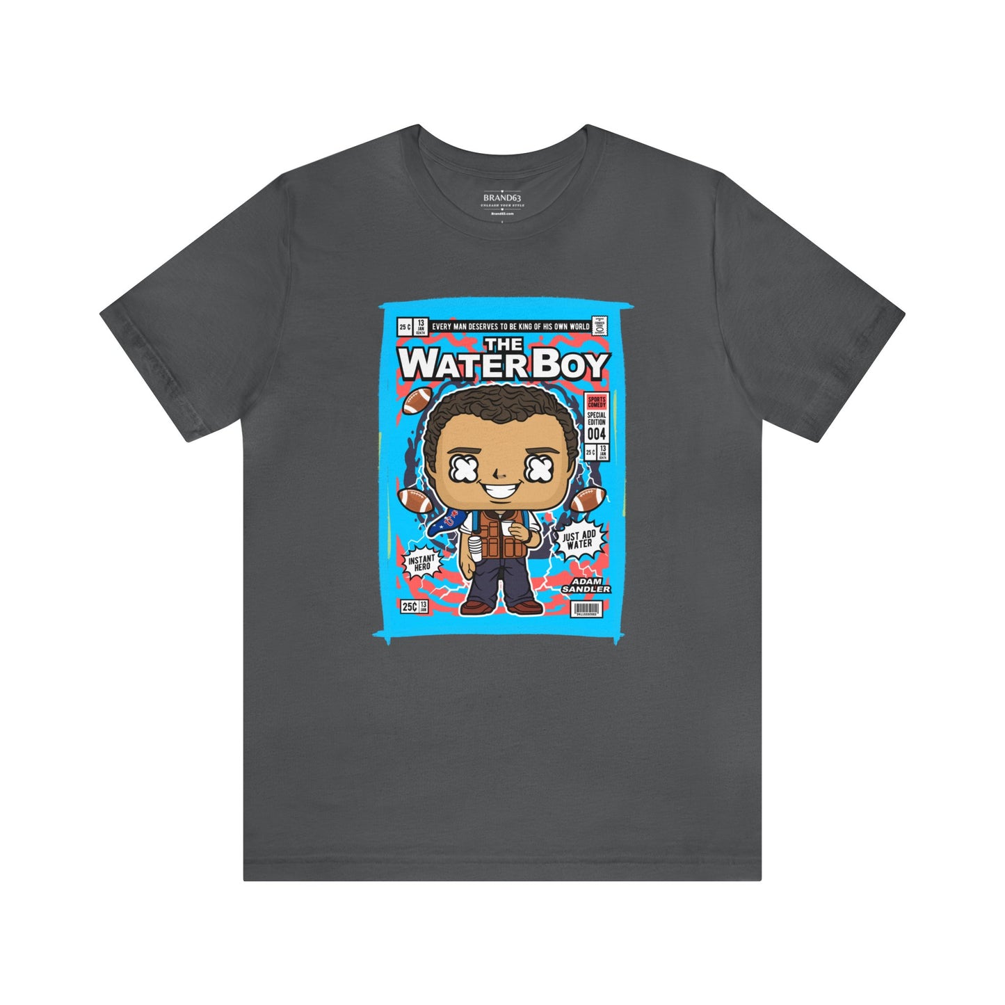 Brand63's exclusive The Water Boy Comic Book-Pop Art T-shirt collection, featuring vibrant designs with free shipping on orders over $100