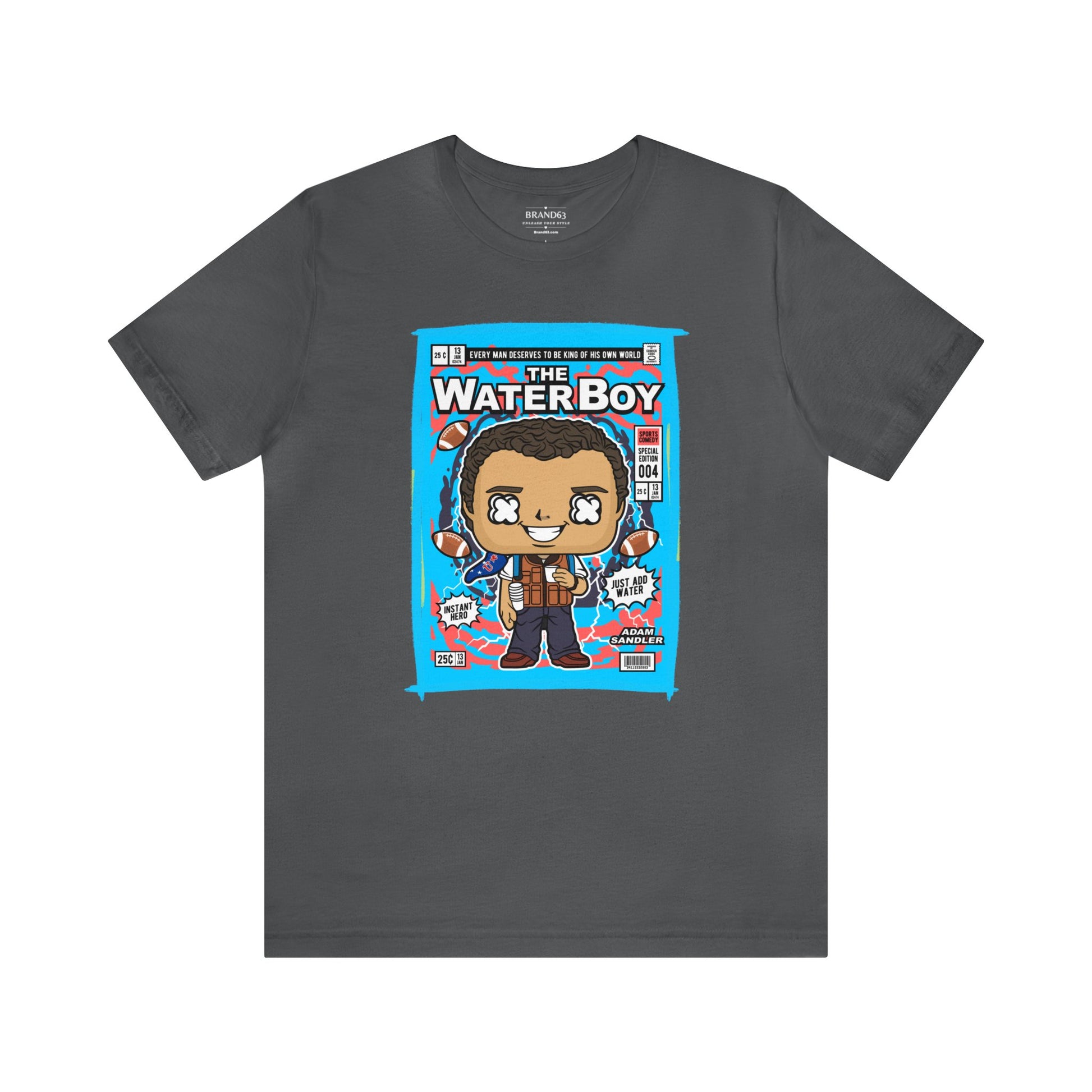 Brand63's exclusive The Water Boy Comic Book-Pop Art T-shirt collection, featuring vibrant designs with free shipping on orders over $100