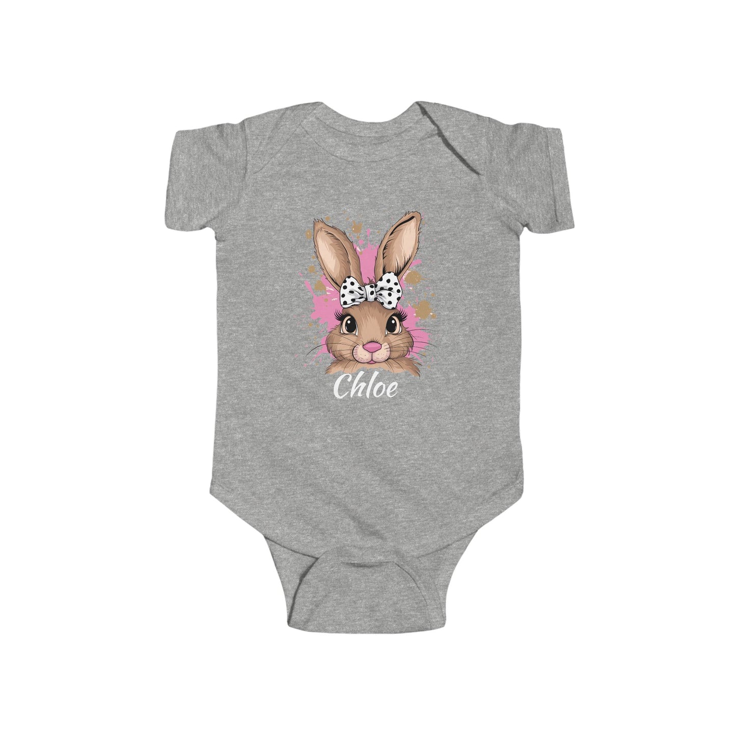 Personalized Name Easter Bunny Infant Onesie