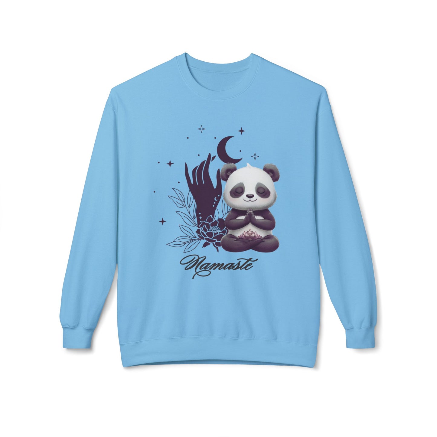 Namaste Panda Lotus Flower Fleece Sweatshirt – Comfort Meets Mindful Style