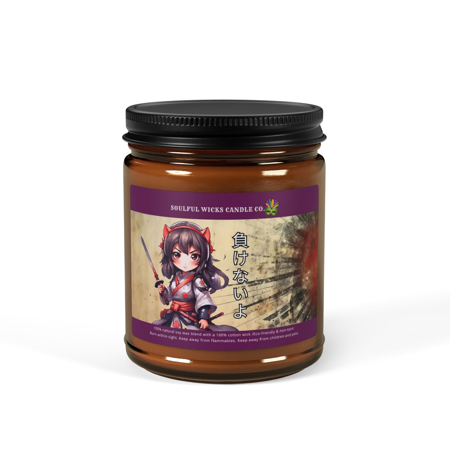 Anime Fighter Girl Candle Soy Candle