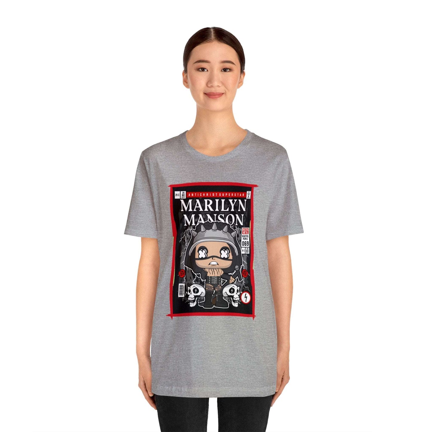 Marilyn Manson Retro Comic Book-Pop Art Graphic T-shirt