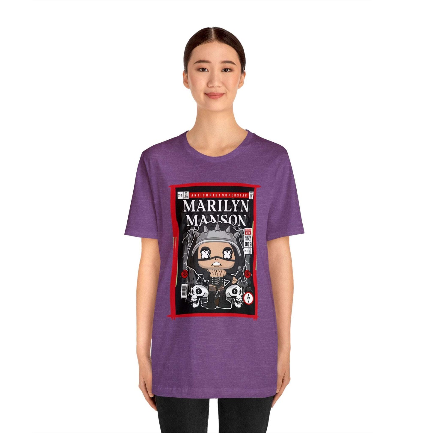 Marilyn Manson Retro Comic Book-Pop Art Graphic T-shirt