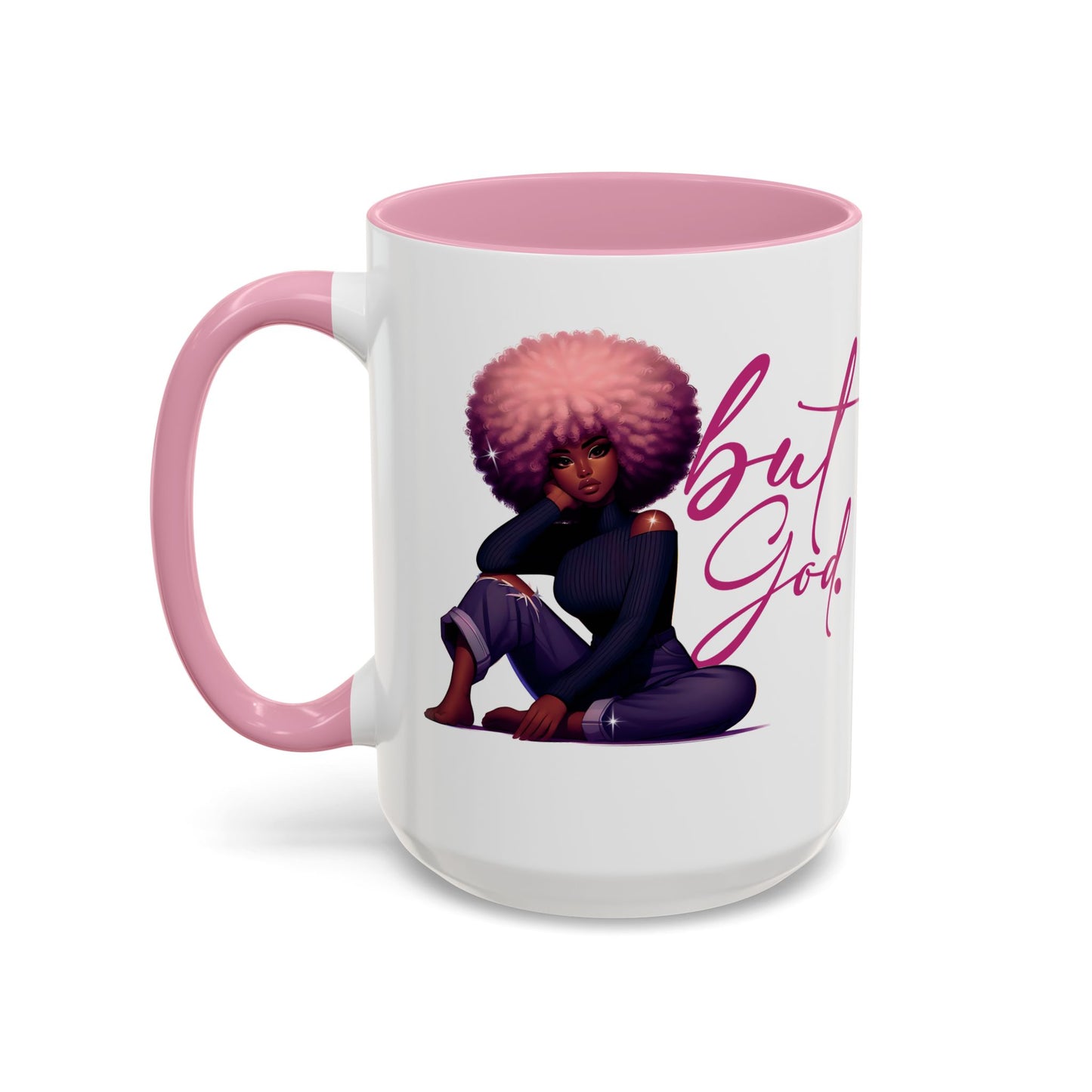 Afro-Chic "But God" Christian Affirmation Coffee Mug