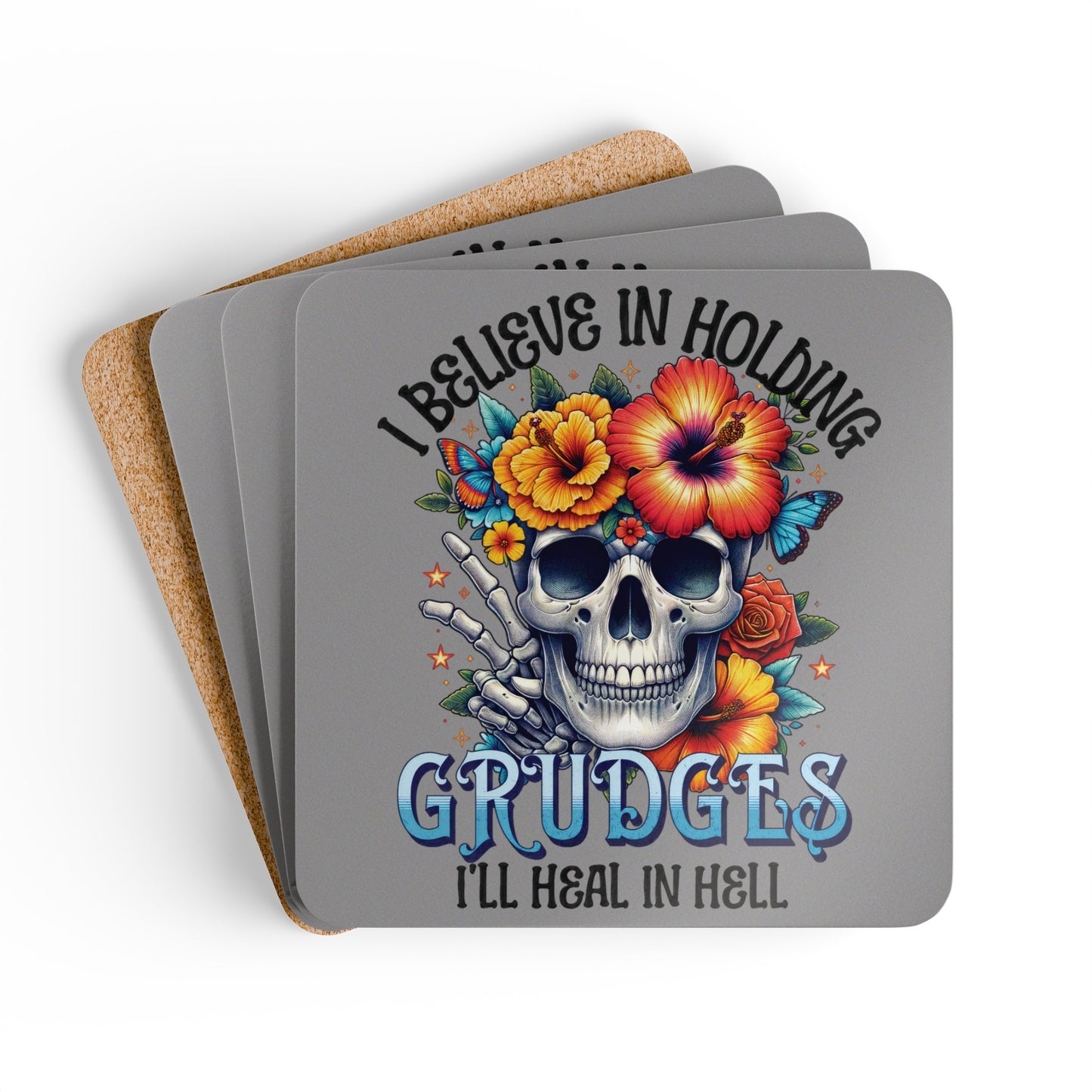 coaster set, personalized coaster, custom coasters, custom wedding gift, houseware gift, skull gift, skull accessories.