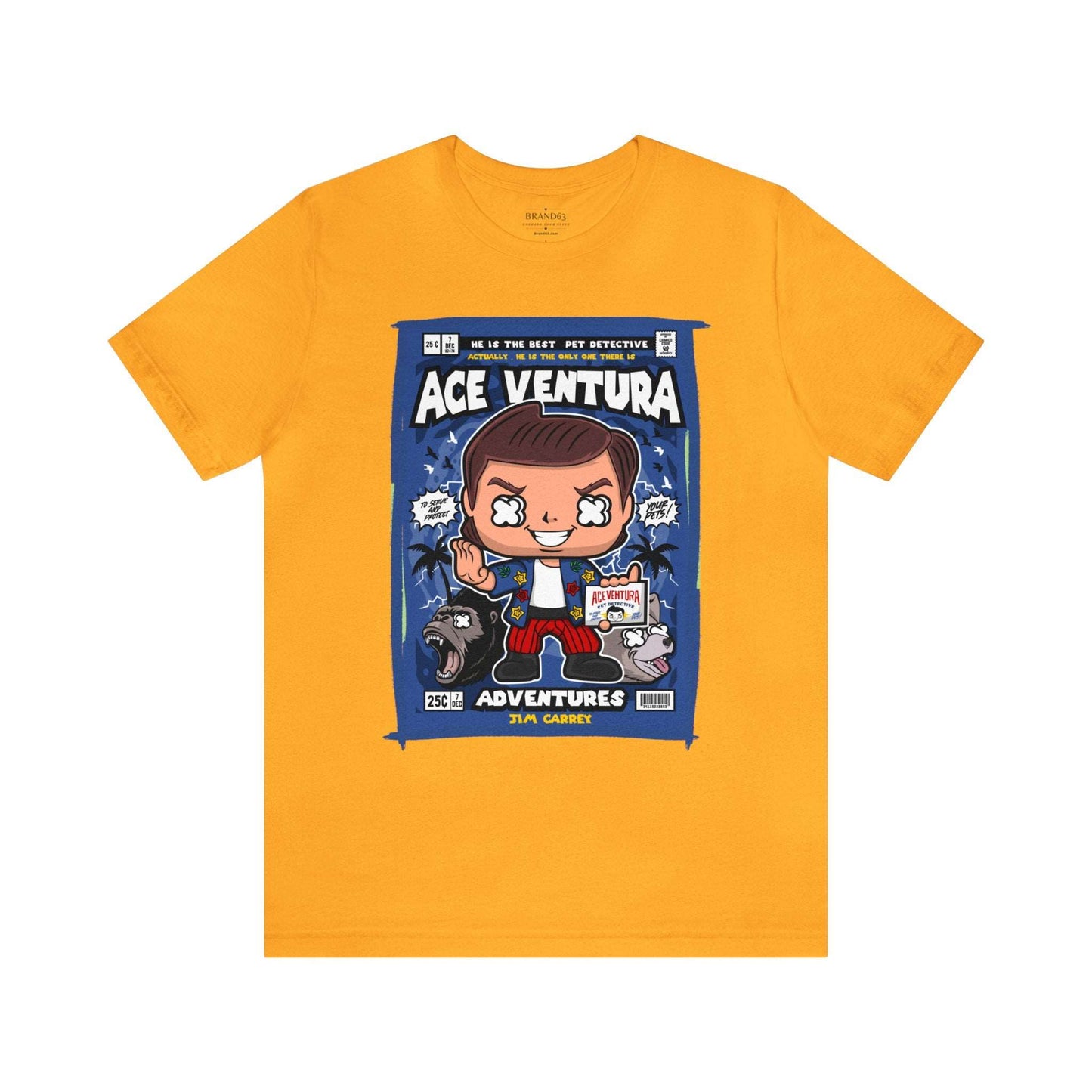 Ace Ventura Retro Comic Book-Pop Art Graphic T-shirt