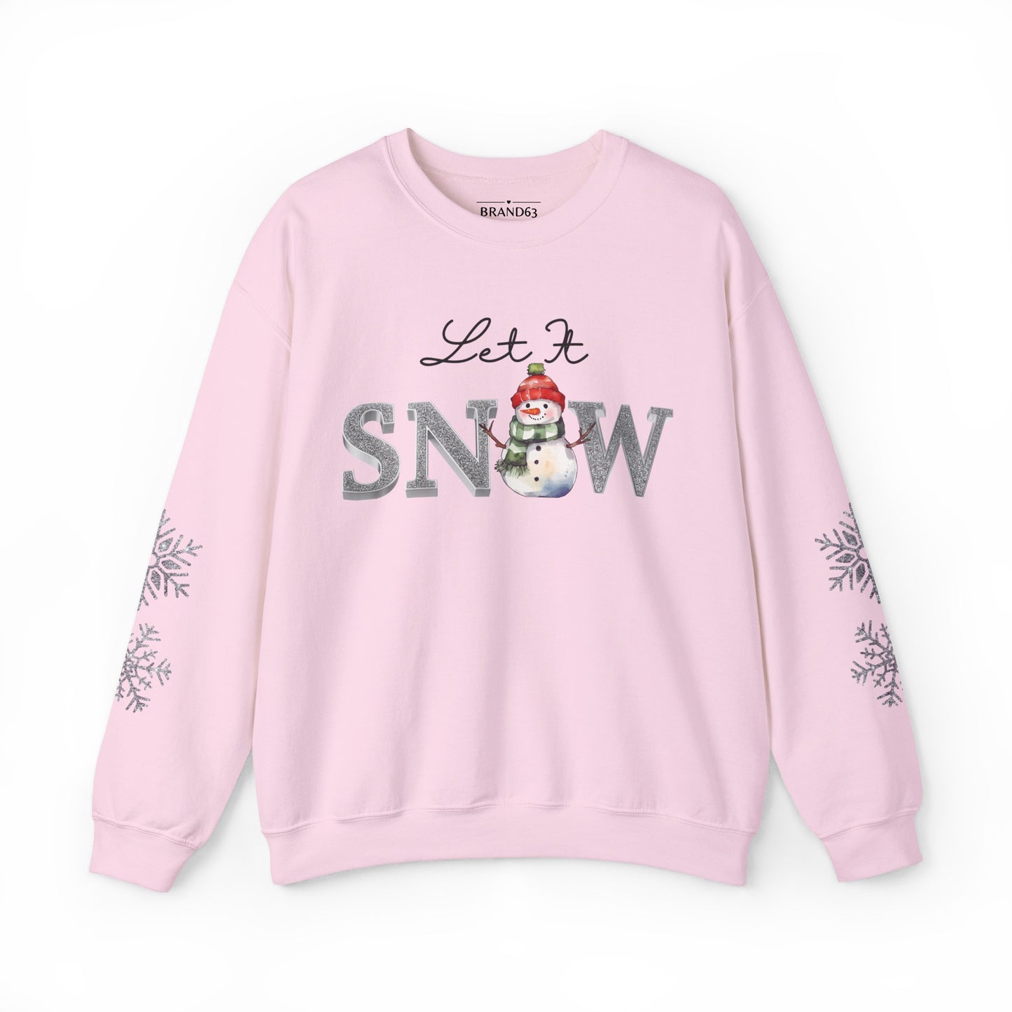 Let It Snow, Snowman Christmas Sweatshirt | Faux Sequins & Faux Embroidery