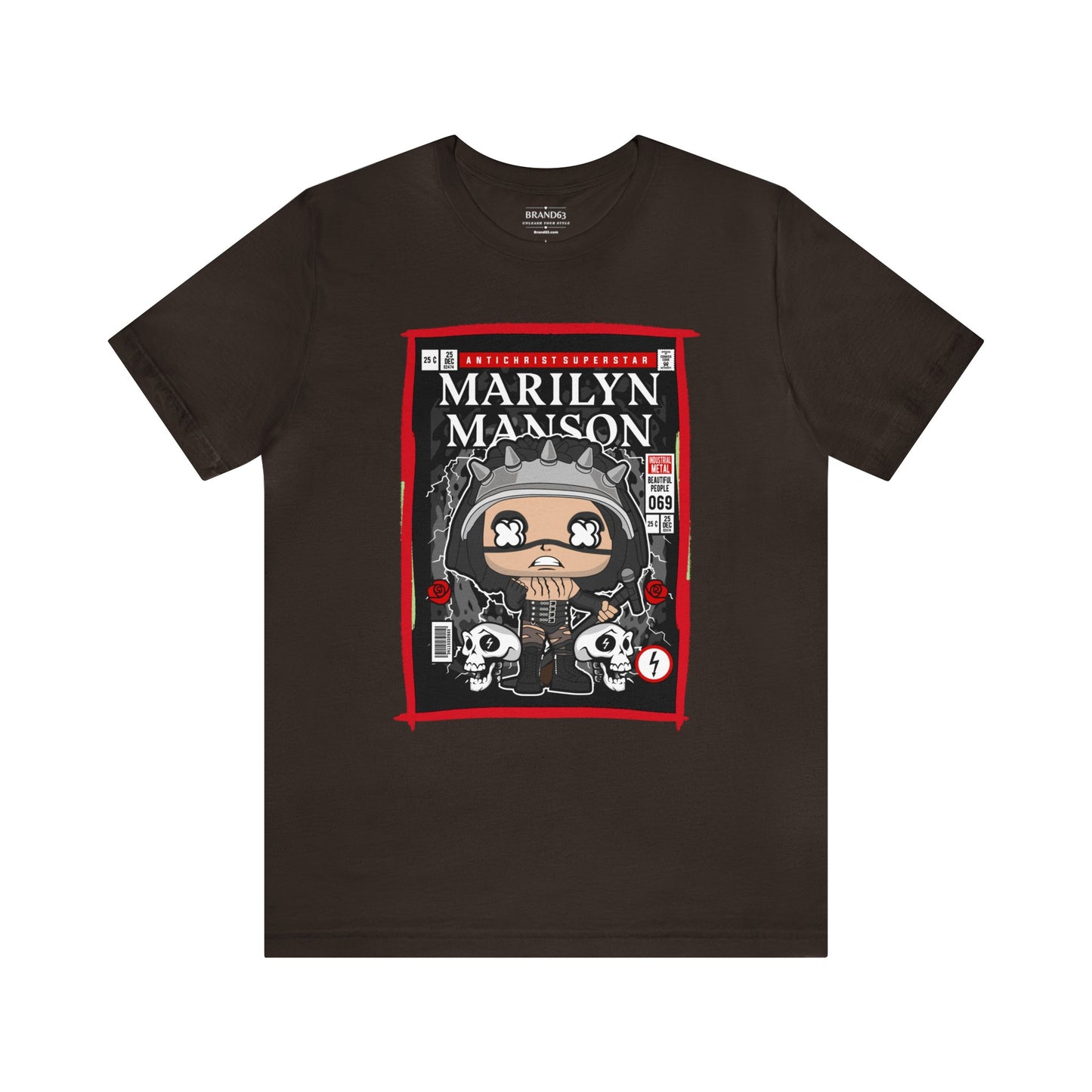 Marilyn Manson Retro Comic Book-Pop Art Graphic T-shirt