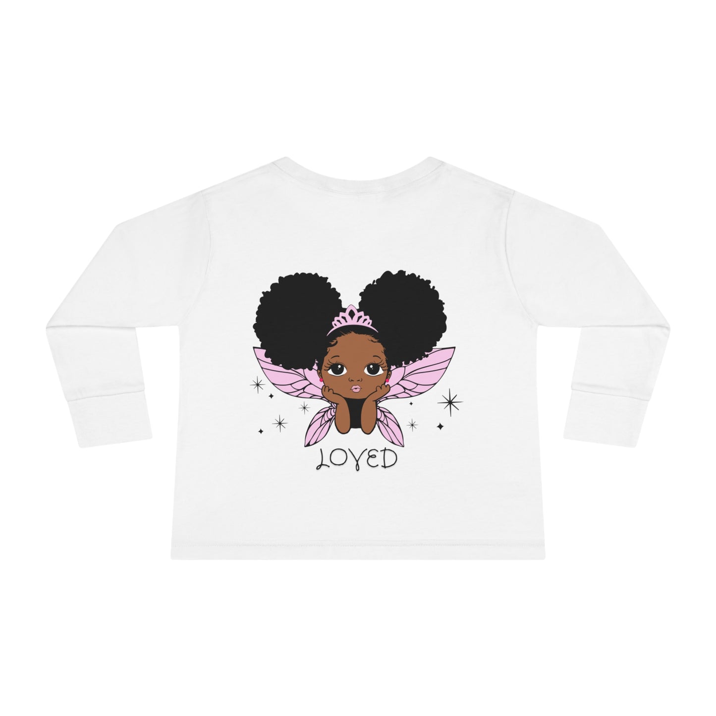 Loved! Brown-Girl Toddler Long Sleeve Tee