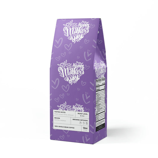 Mother's Day Specialty Coffee Gift | Exclusive Gift Packaging Fancy Purple Hearts | (Medium Roast)