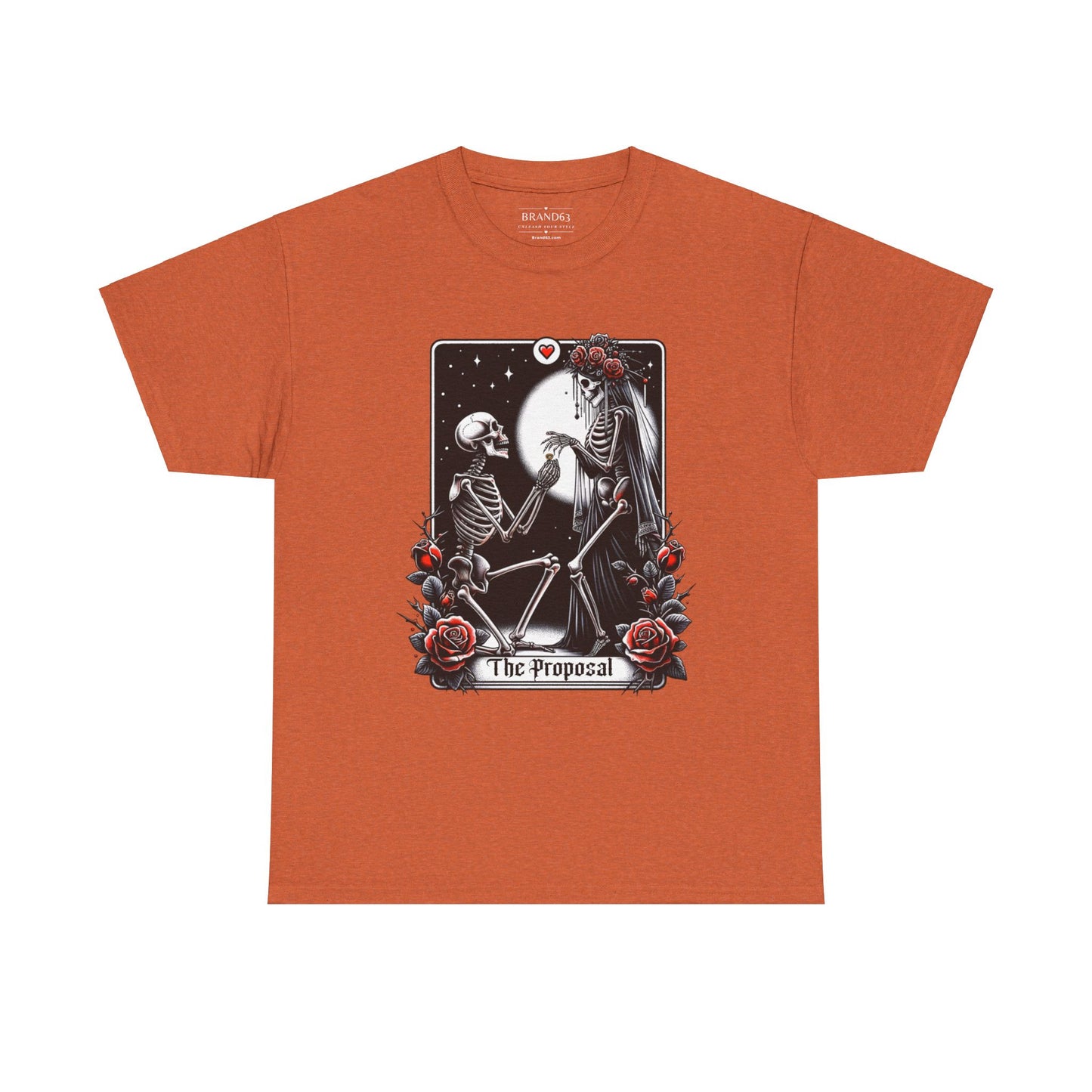 Gothic Halloween T-shirt. Skeleton