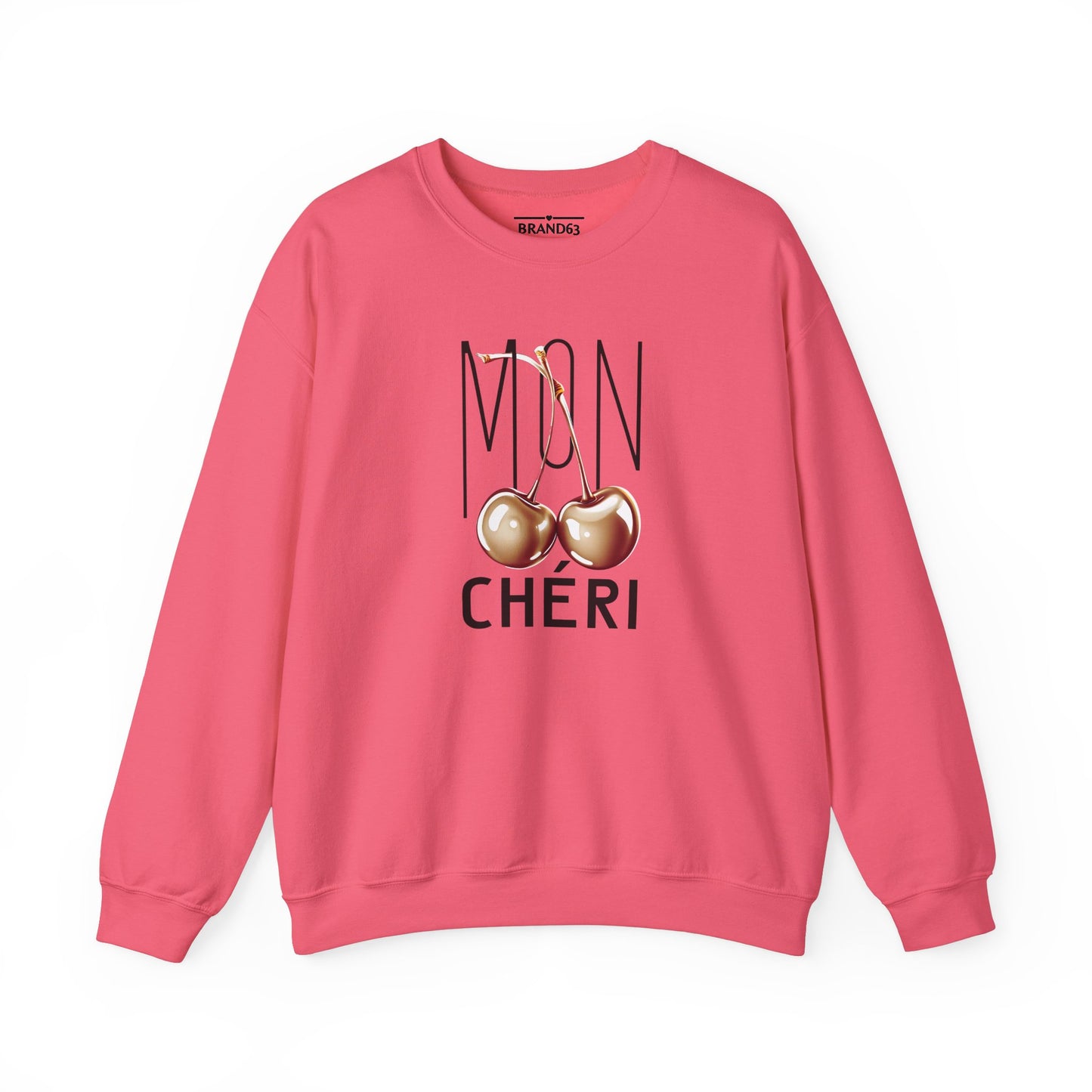 Mon Cheri Art Deco Sweatshirt, Exclusive Gold Cherries Design