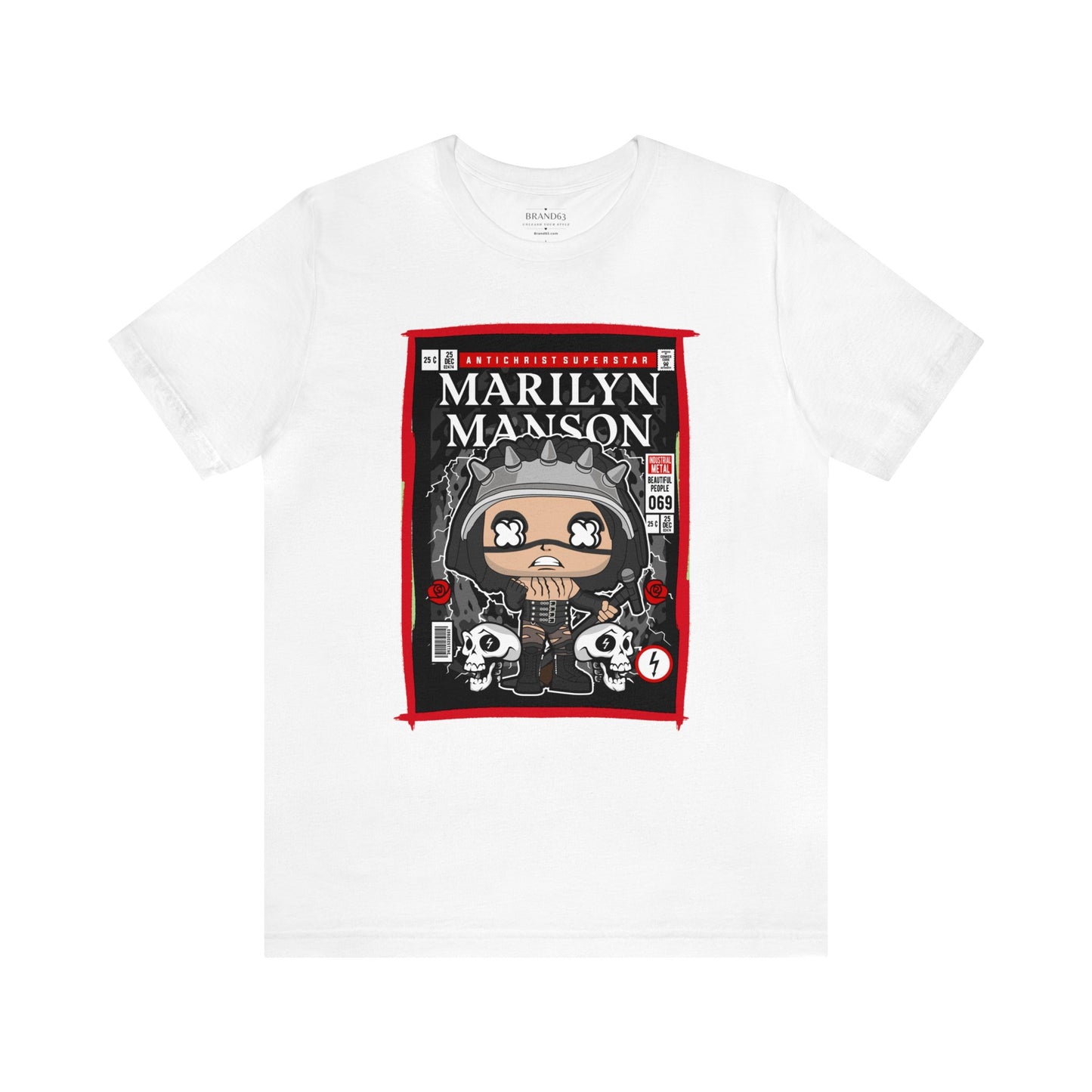 Marilyn Manson Retro Comic Book-Pop Art Graphic T-shirt