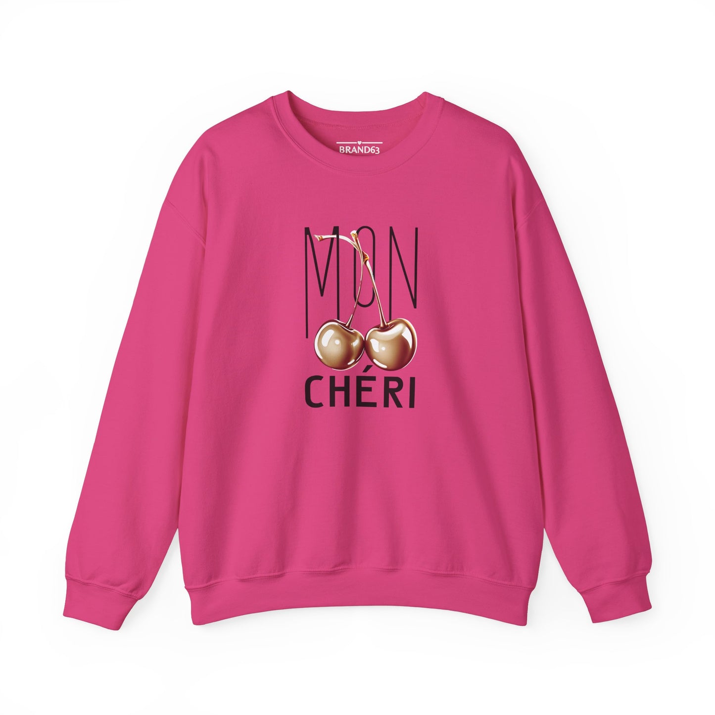 Mon Cheri Art Deco Sweatshirt, Exclusive Gold Cherries Design