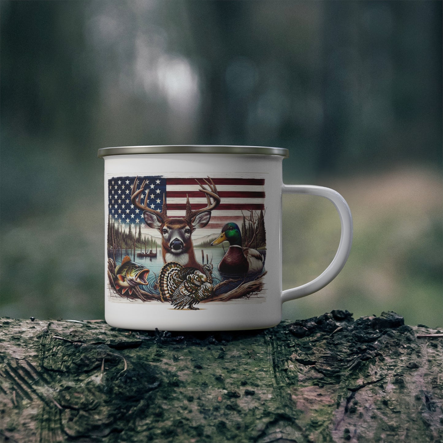 American Hunting  Outdoor Adventure Camping Mug