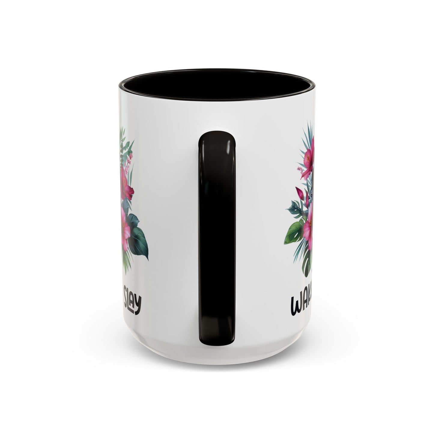 Afro-Chic Mug - 'Wake, Pray, Slay' Beautiful Vivid Portrait Coffee Cup