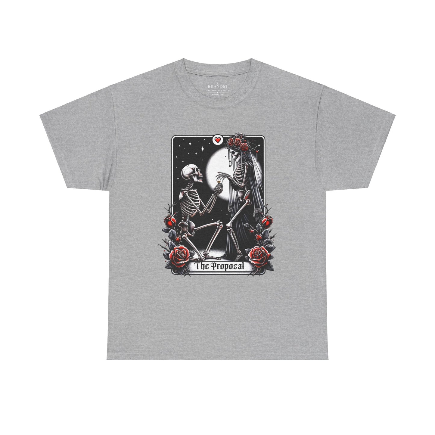 Gothic Halloween T-shirt. Skeleton