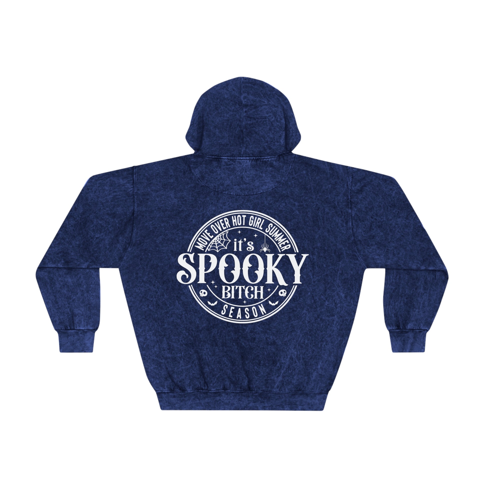 "Spooky Bitch Season" Mineral Wash Hoodie (Front & Back Design) - Brand63