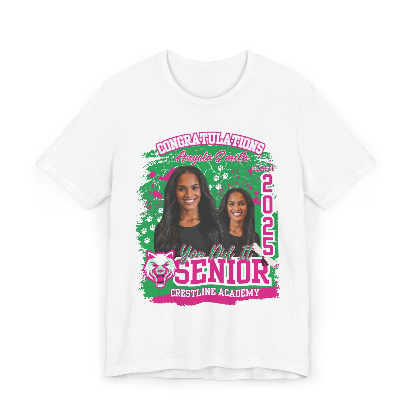 Personalized Senior Celebration Jersey T-Shirt - Customizable for Graduation 2025