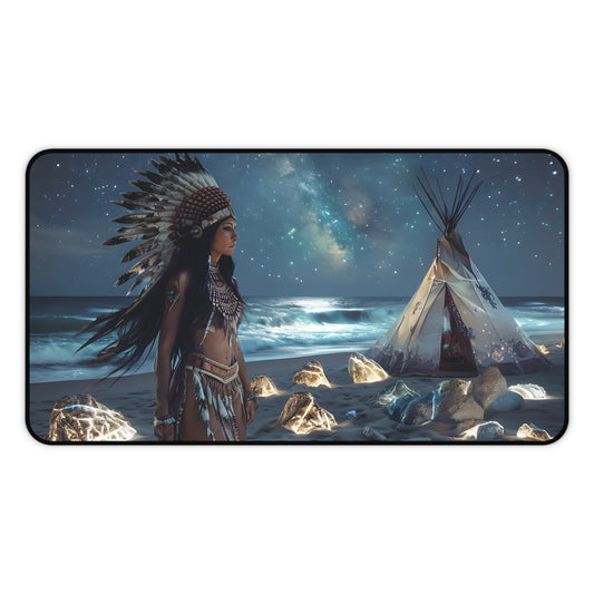 Native American Dreamscape Desk Mat - Bohemian Home Office Decor