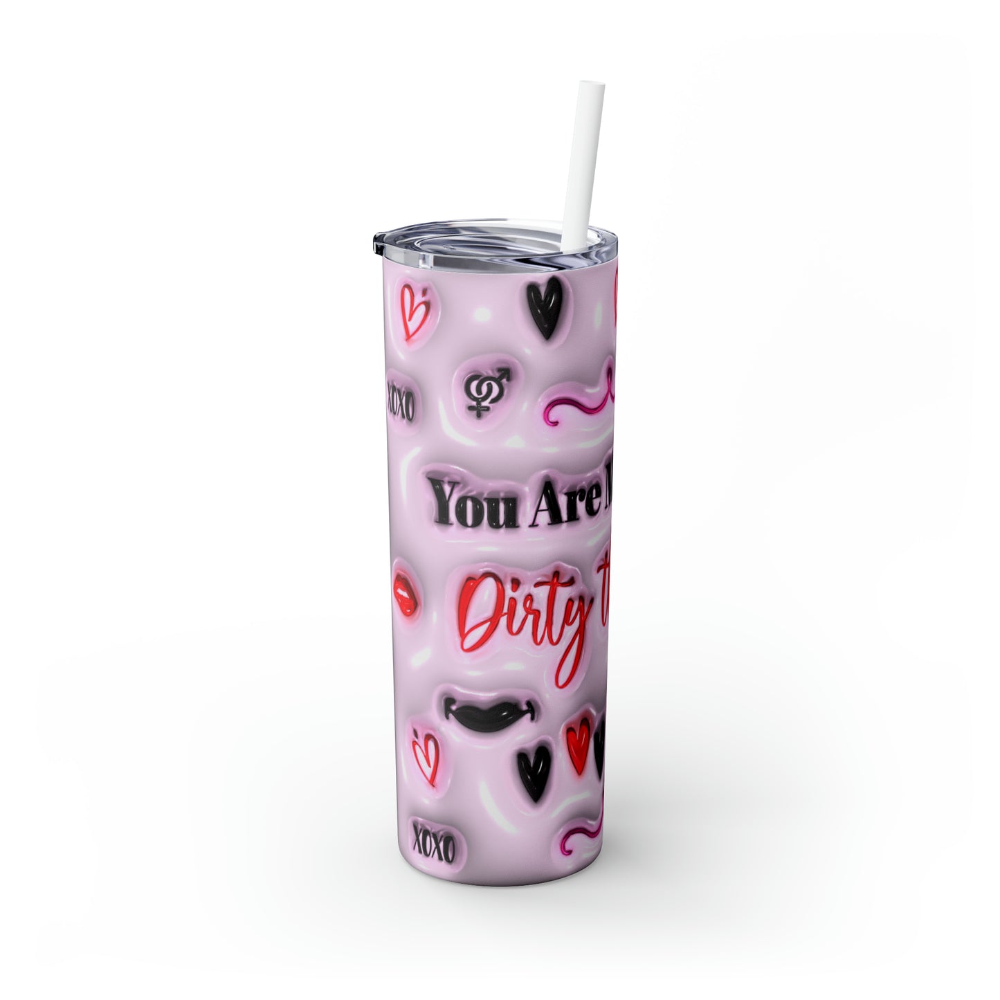 Valentine's Day Dirty Thoughts Skinny Tumbler