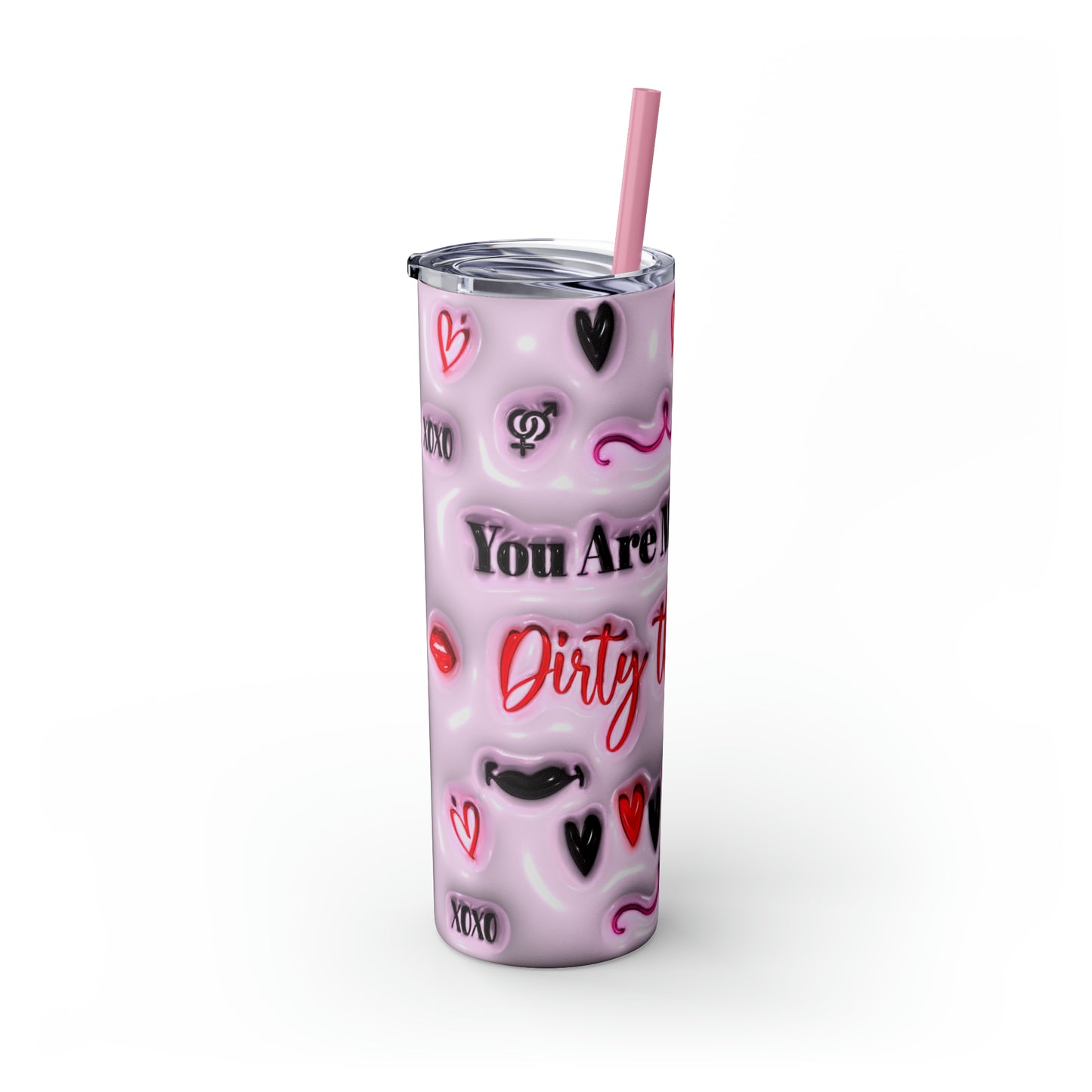 Valentine's Day Dirty Thoughts Skinny Tumbler