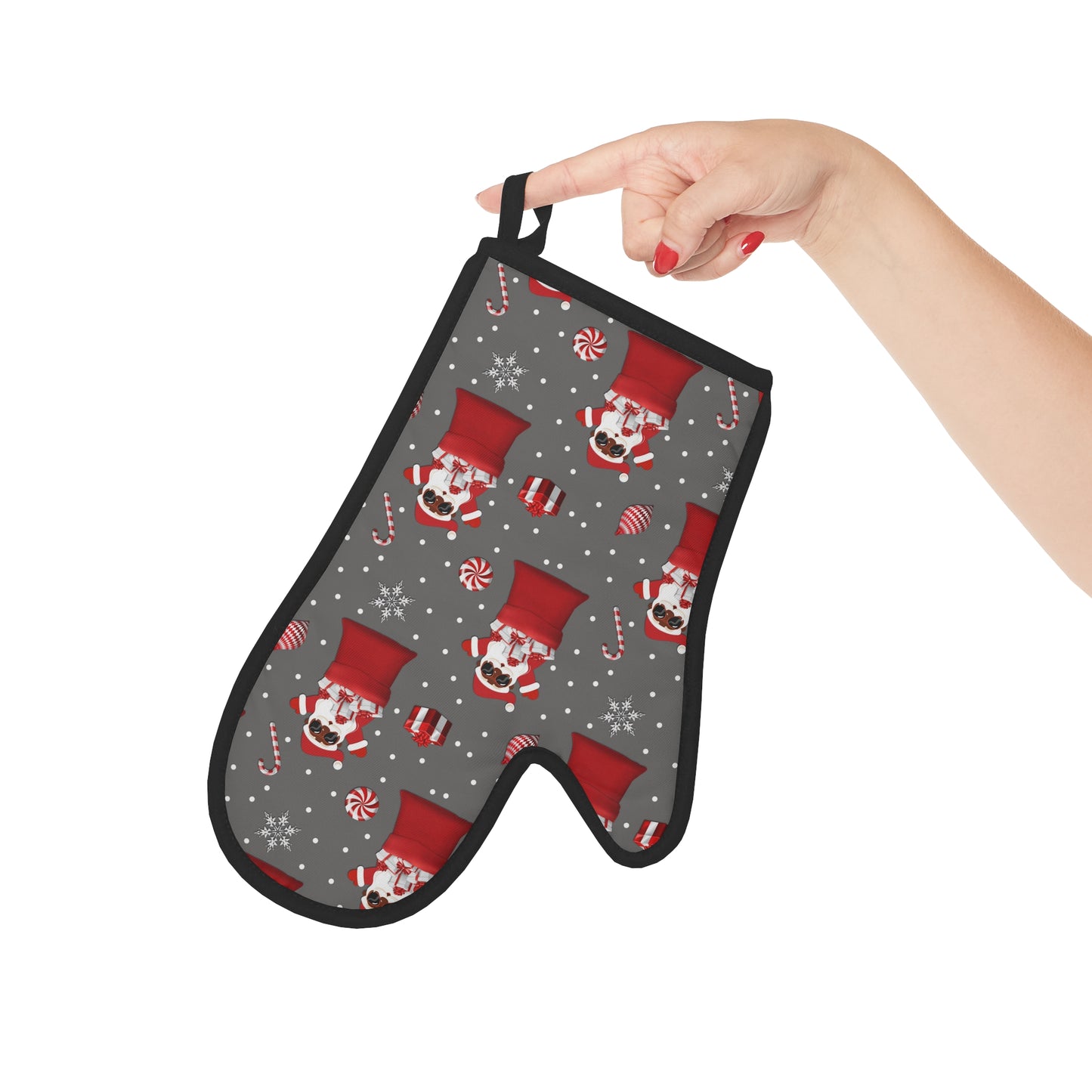 Exclusive Christmas Black Santa Oven Mitts