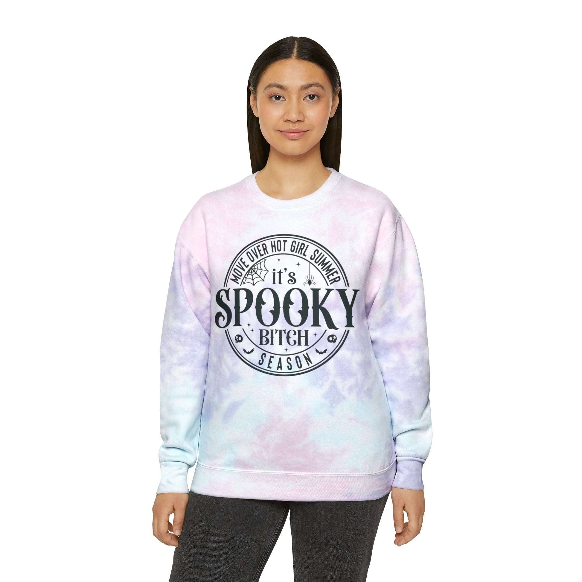  Halloween Enthusiasts: Whether you are searching for the 'ultimate Halloween sweatshirt', 'vibrant tie-dye Halloween fleece', or 'funny Halloween statement sweatshirt,' our product stands tall 