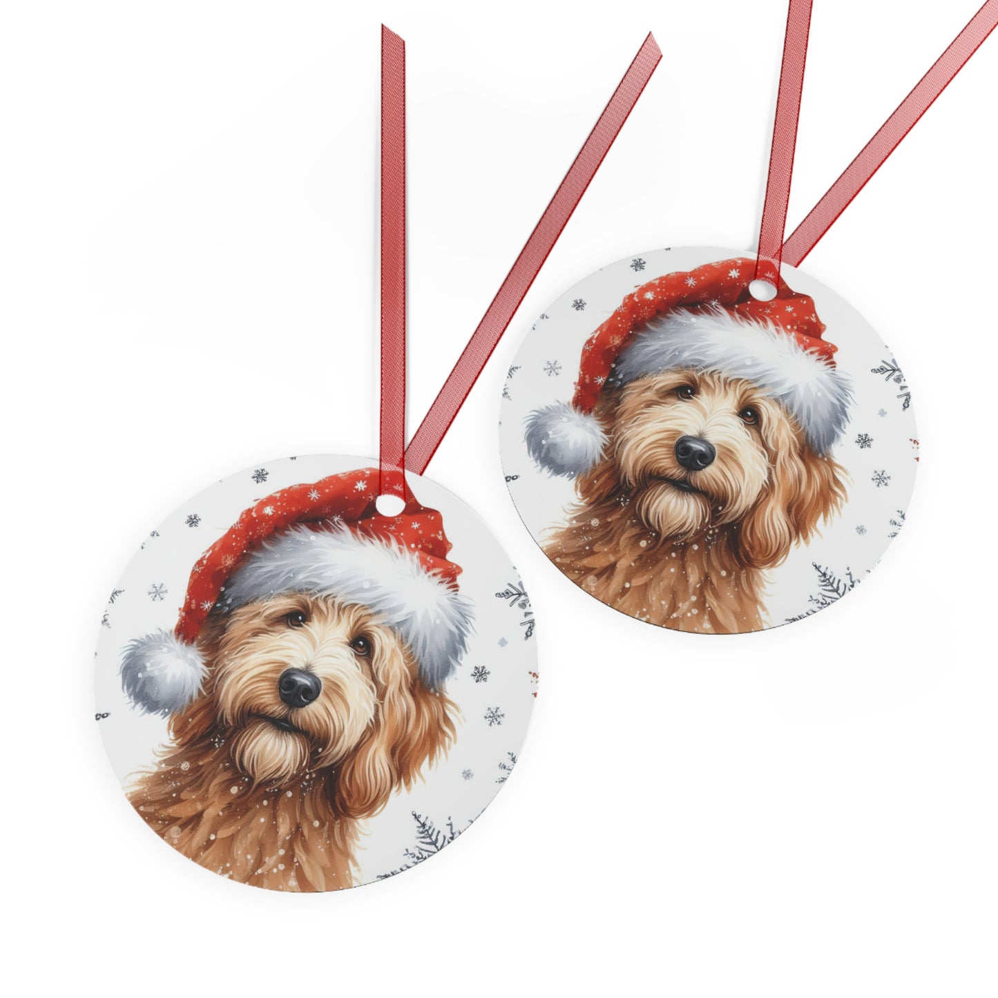 Golden Doodle Dog Deluxe Christmas Ornament