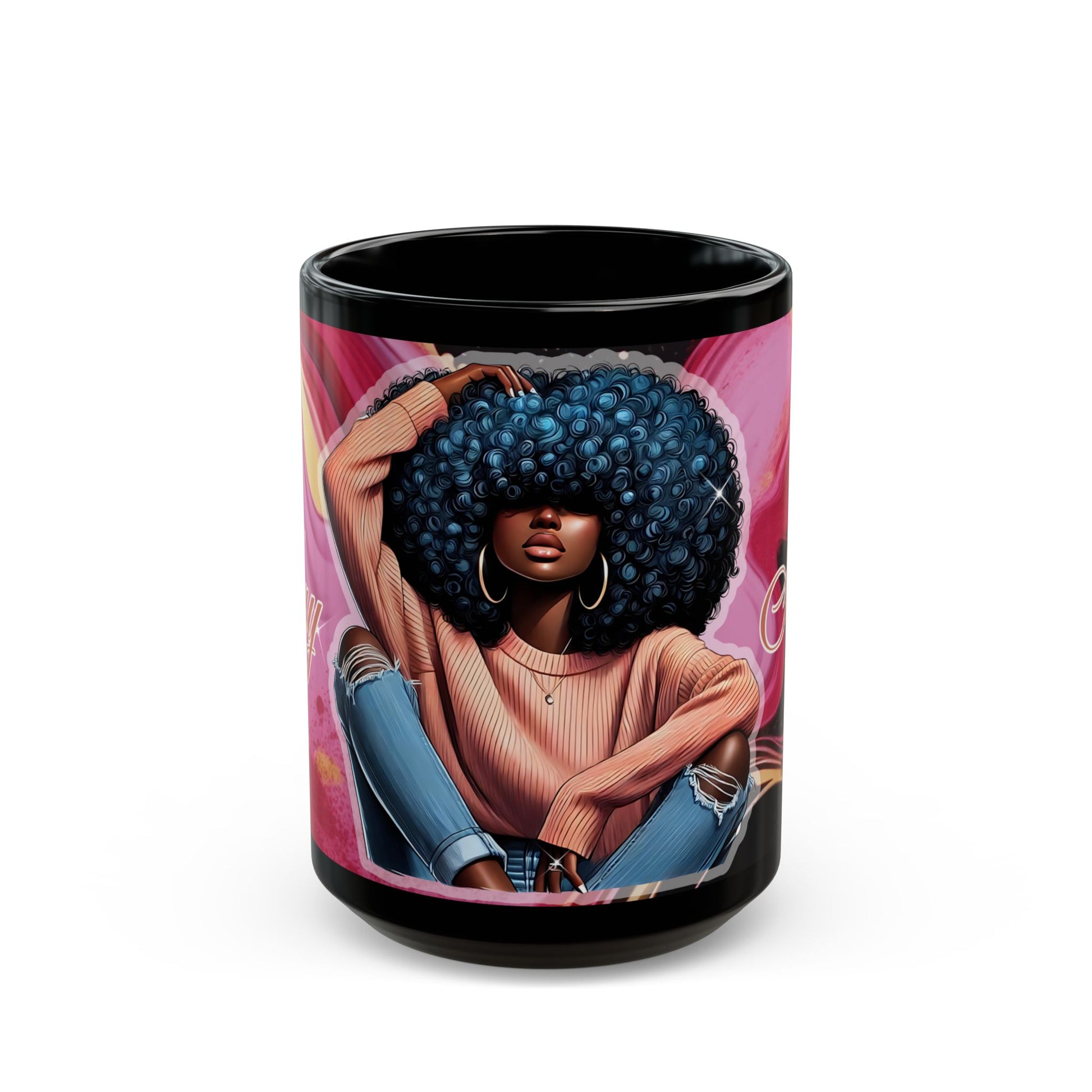 Afro Chic Mug, Slay Urban Self-Love Coffee Cup