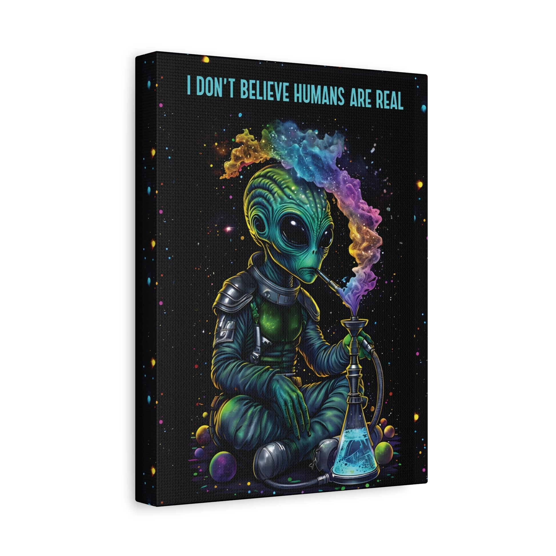 Cosmic Alien Hookah Wall Art Canvas Print - Home-Office Decor SALE