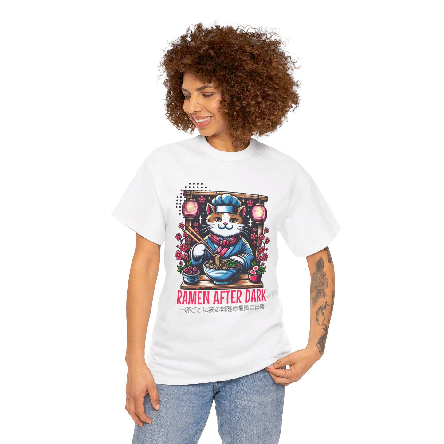 Shop our exclusive Anime Ramen After Dark T-Shirt , Japanese  themed top, Female Model