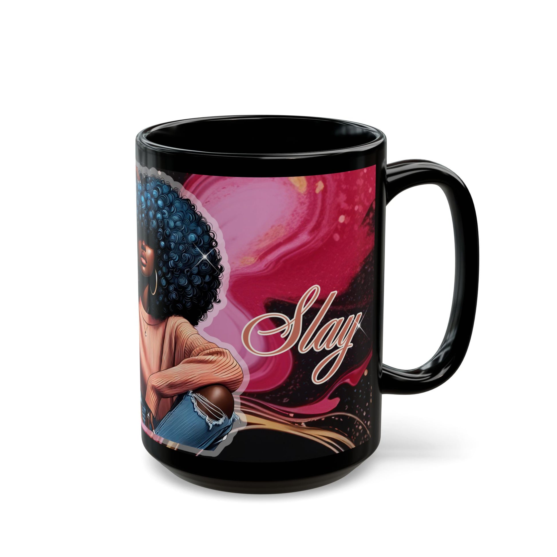 Afro Chic Mug, Slay Urban Self-Love Coffee Cup