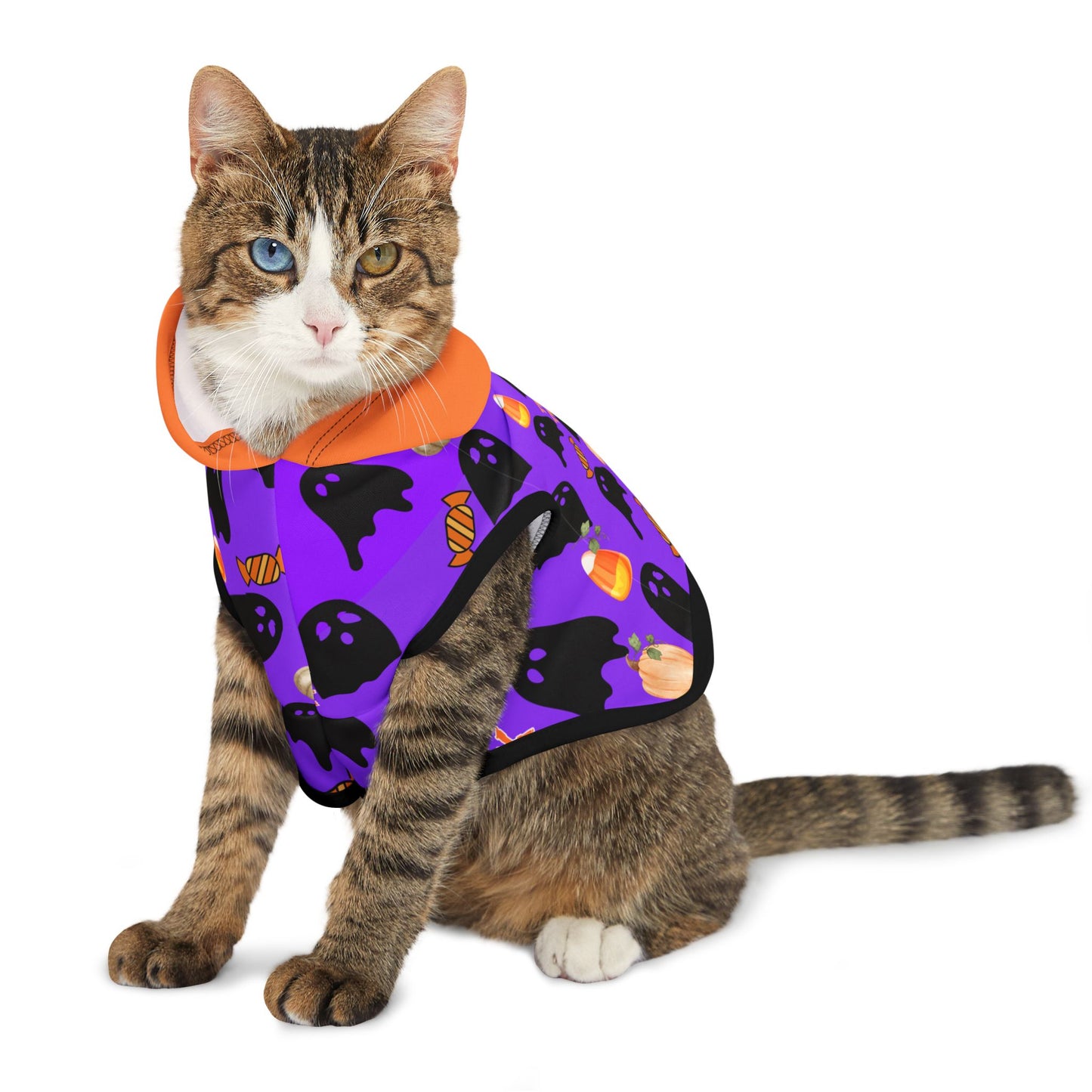 Spooky Halloween Pet Hoodie for Cats & Dogs, Perfect for Trick-or-Treat Fun, Pet Costumes for Halloween Party