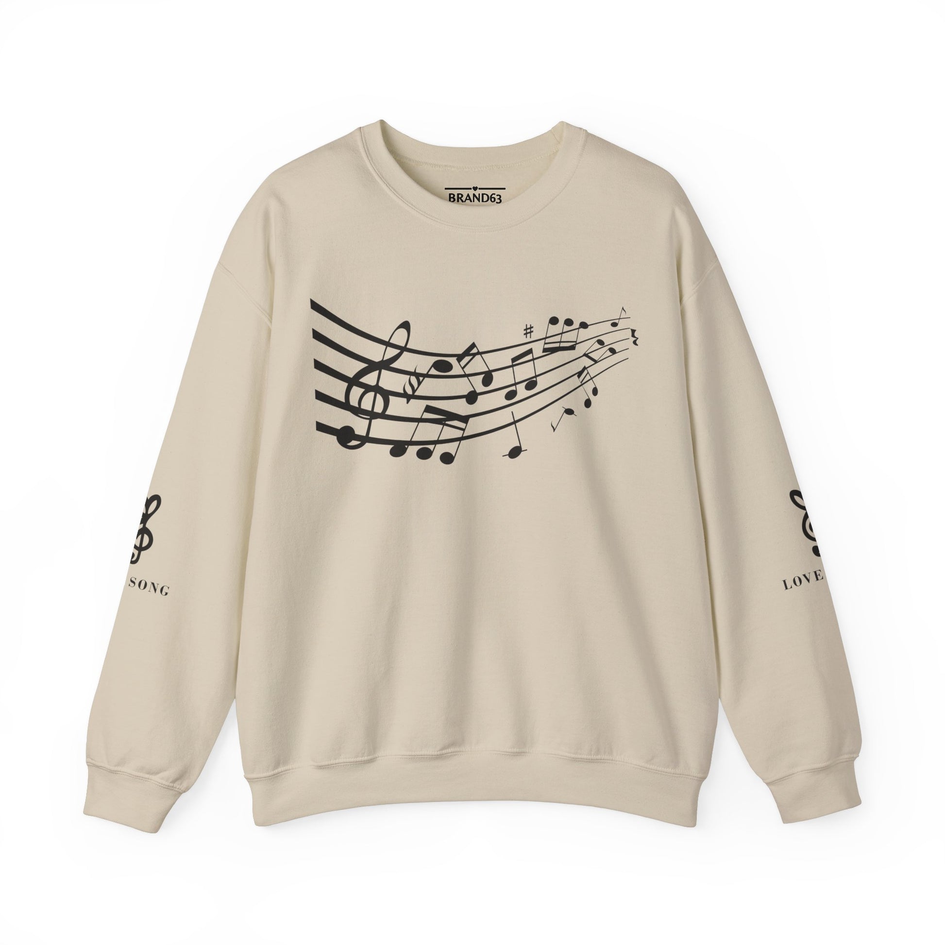 Musical Notes Crewneck Sweatshirt – Perfect for Music Lovers