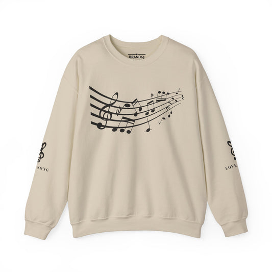 Musical Notes Crewneck Sweatshirt – Perfect for Music Lovers