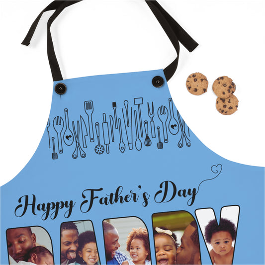 Personalized Father's Day Apron - Custom Photo Apron for Dad. Celebrate Father's Day with a unique and thoughtful gift for Dad. Our Personalized Father's Day.  Make this Father's Day unforgettable with a custom photo apron that celebrates the special moments shared with Dad. Order now and give a gift that combines practicality with sentimental value.