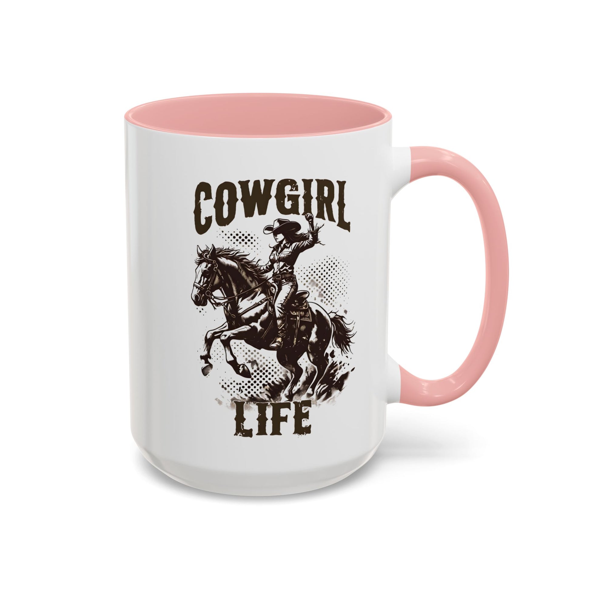 Vintage Style Cowgirl Life Accent Coffee Mug