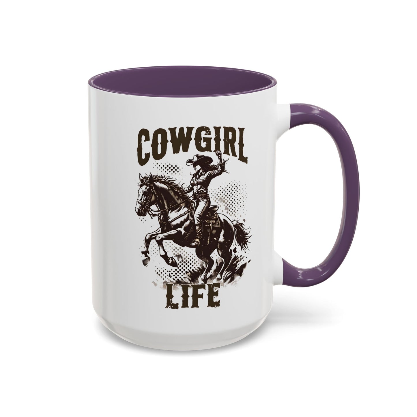 Vintage Style Cowgirl Life Accent Coffee Mug