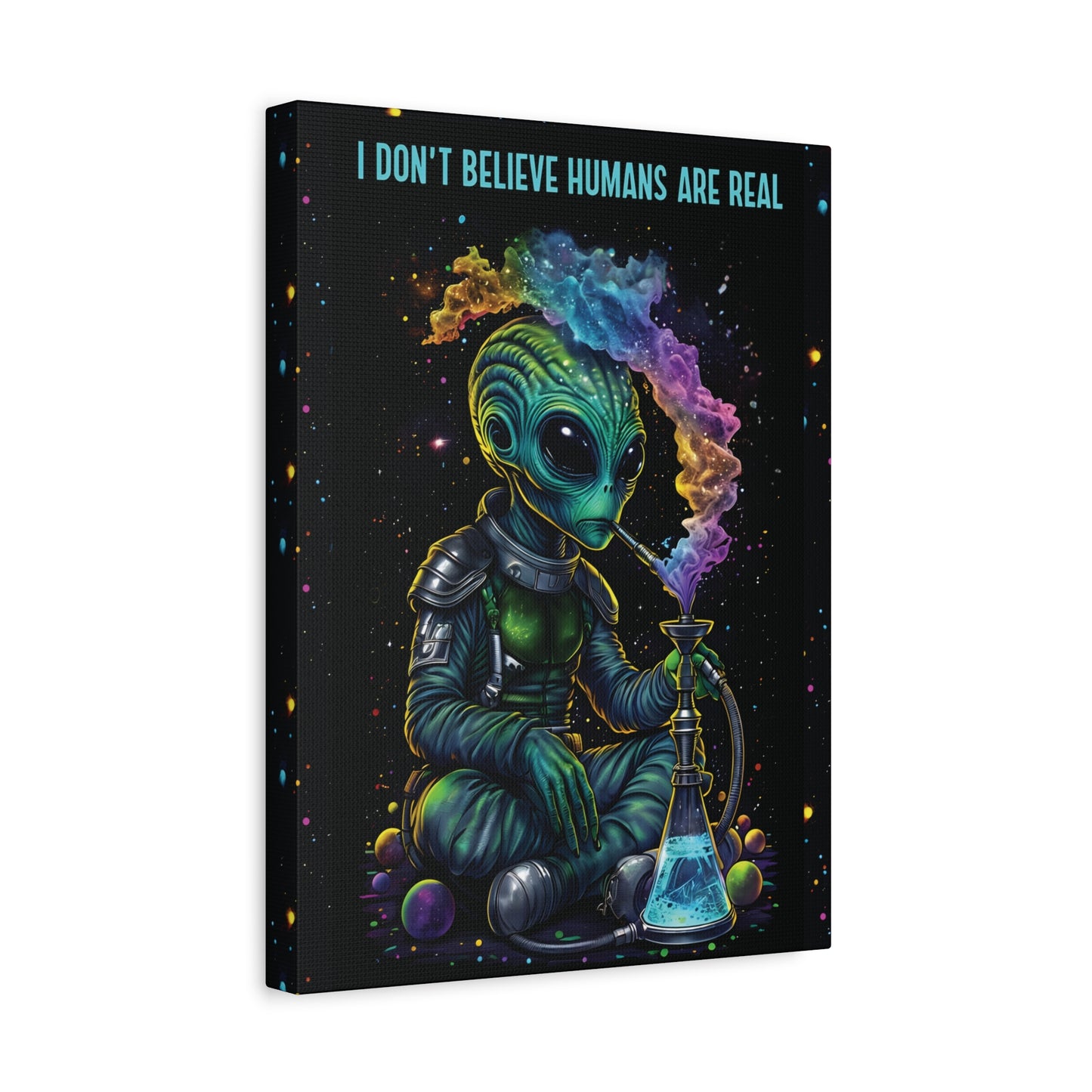 Cosmic Alien Hookah Wall Art Canvas Print - Home-Office Decor SALE