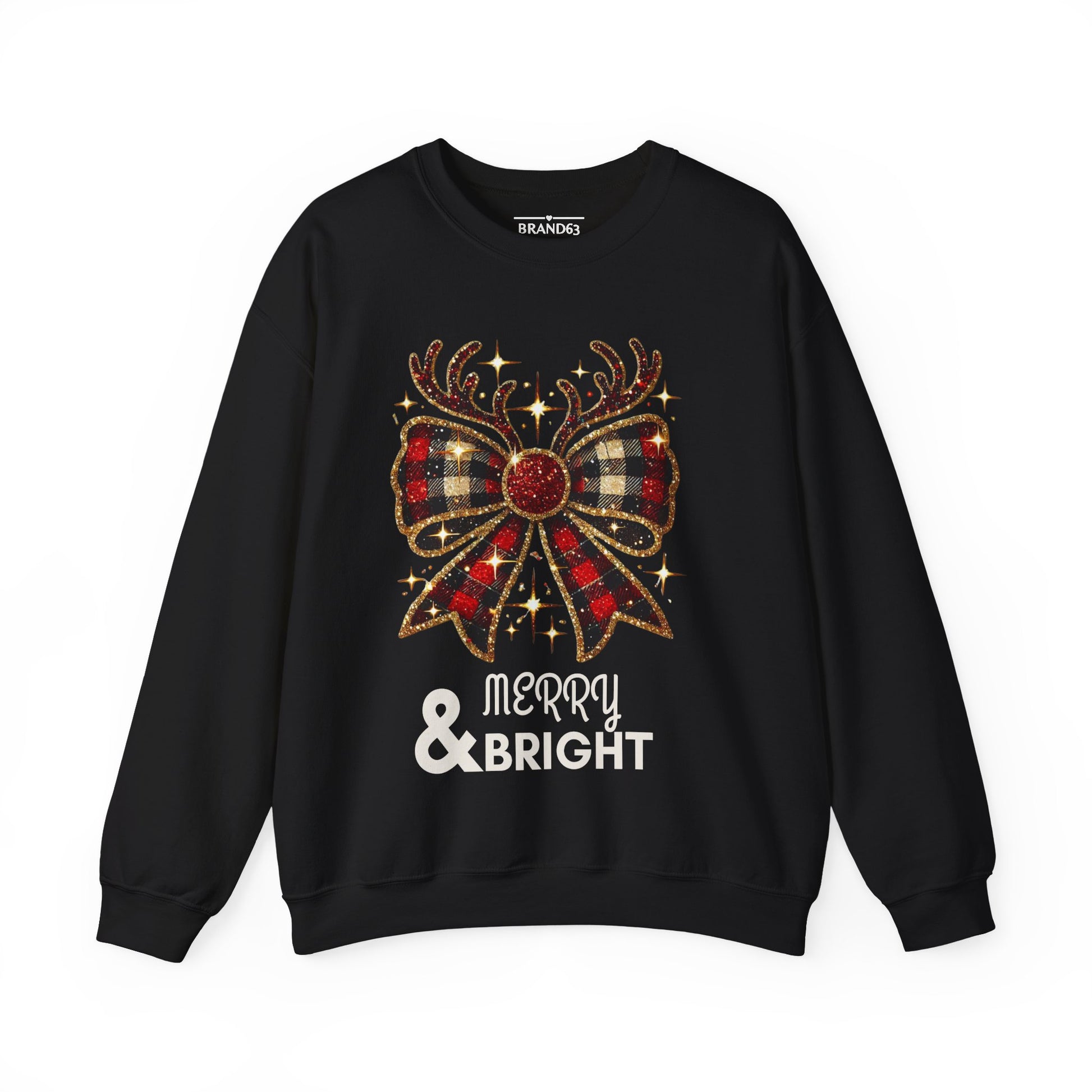 Christmas apparel for women, christmas sweatshirt for women, festive christmas clothes, santa party wear, Womens Blak Sweatshirt