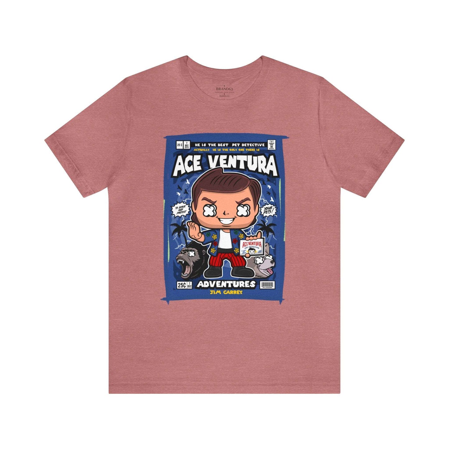 Ace Ventura Retro Comic Book-Pop Art Graphic T-shirt