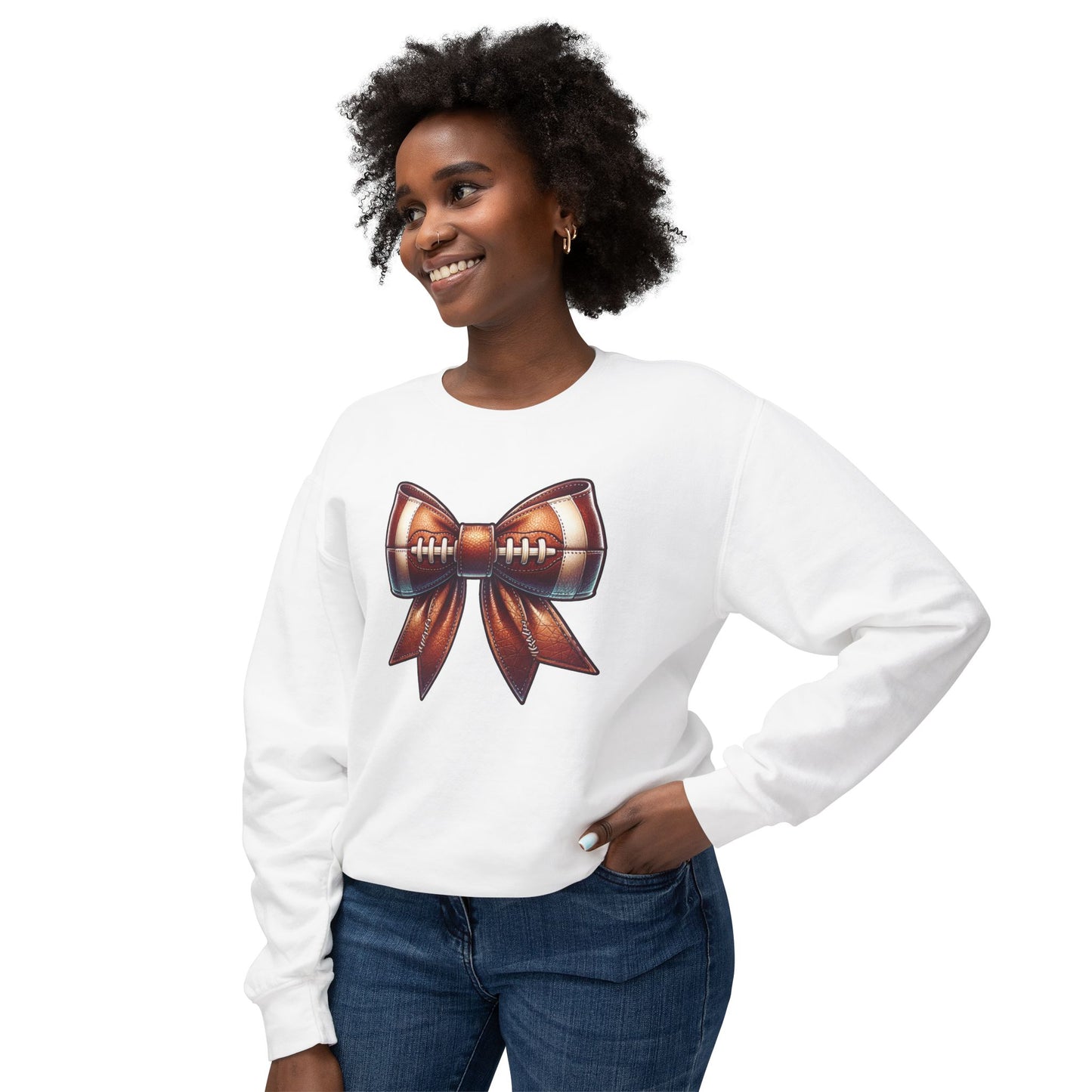 Football Bow Woman's Hoodie, Football Game Wear