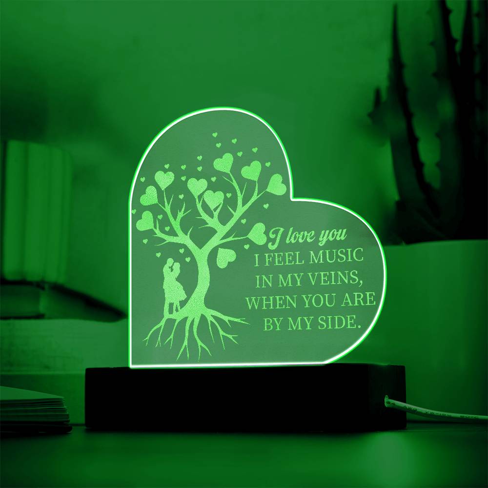 Romantic Embrace LED Acrylic Love Sign