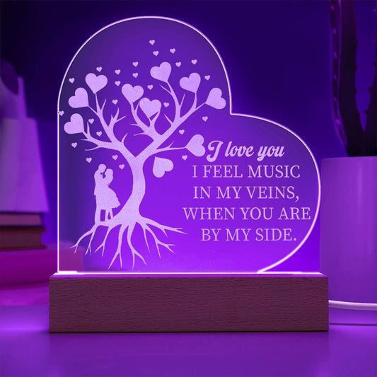 Romantic Embrace LED Acrylic Love Sign