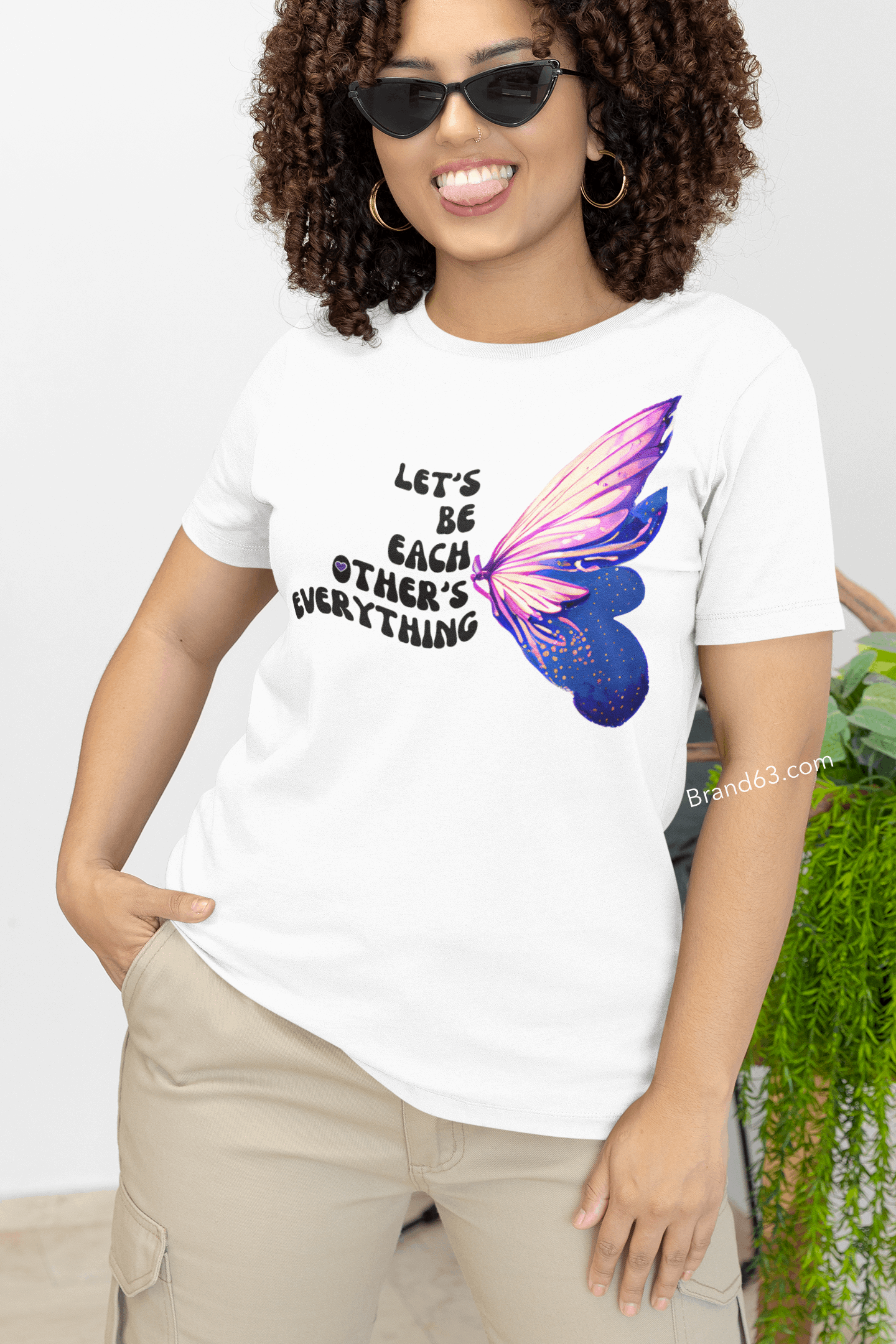 Beautiful Together Butterfly! -  Jersey T-Shirt | Front and Back Printed Tee - Brand63