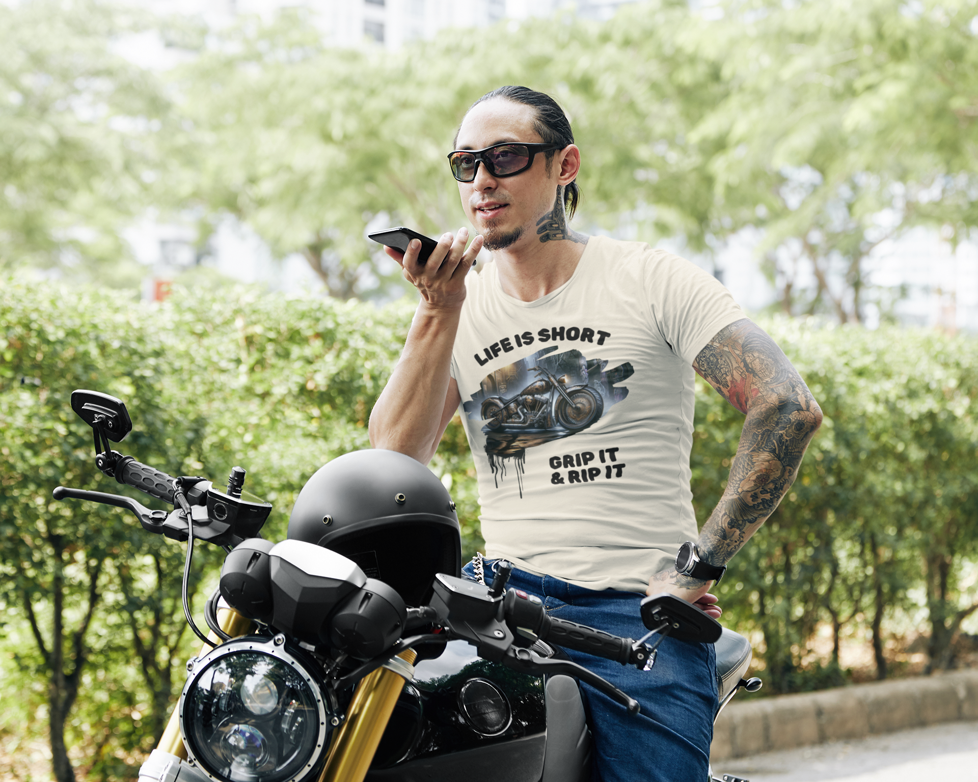 biker-tshirt-motorcycle-tee-brand63-free-shipping