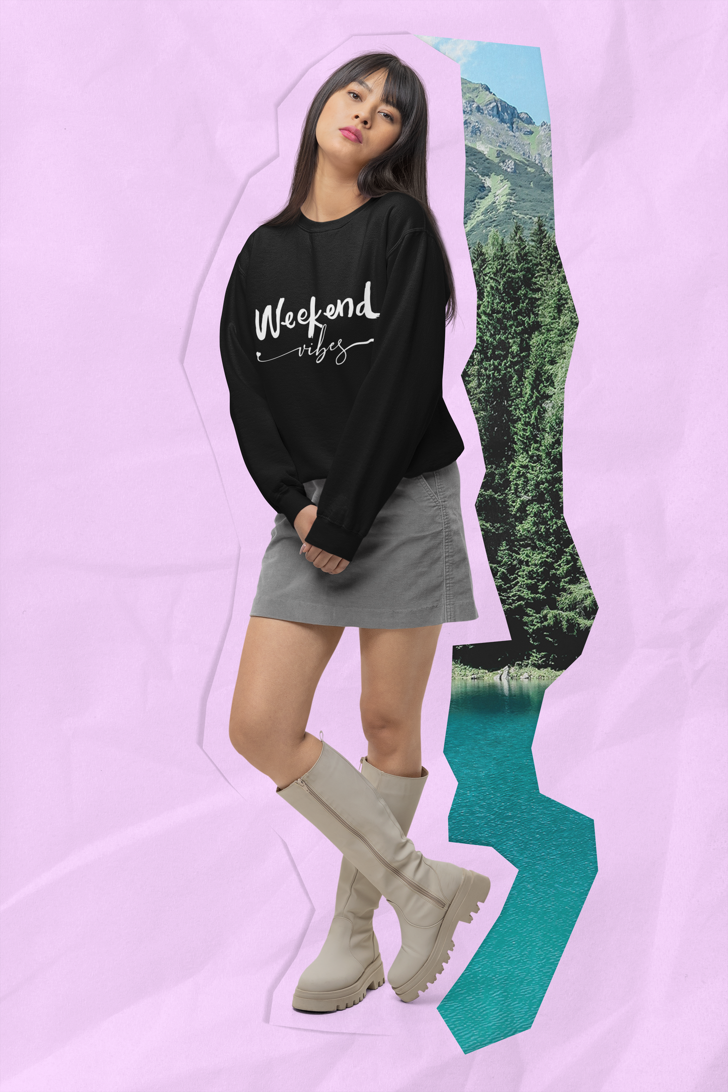 Stay Toasty with 'Weekend Vibes' Crewneck - Comfort Meets Cool! Clothing Sale. Start Your Weekend while saving money. Get the Weekend Vibes Graphic Design Sweatshirt while it's on SALE. Weekend Vibes Sweatshirt, Cozy Crewneck, Casual Style, Double-Needle Stitching, Ribbed Knit Collar, No Itch Seams, Cotton Blend, Graphic Sweatshirt.  Enjoy Life Save Money. Better than Amazon.com. Better Than Walmart.com. Better Thank Target.com. Etsy Find. Shop Small Business, Women Owned Business. 