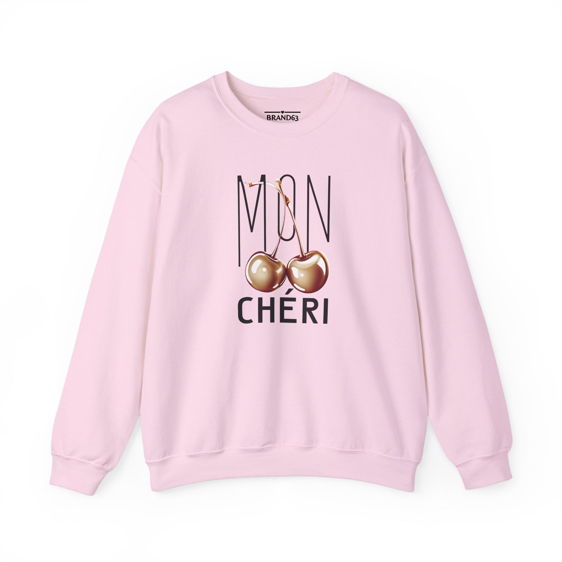 on sale now, Mon Cheri Art Deco Sweatshirt, Exclusive Gold Cherries Design Sweatshirt